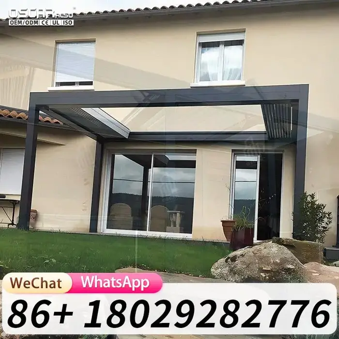Pergola bioclimatique en aluminium, gazebo, pavillon de jardin, mobilier d'extérieur pour cour et ba