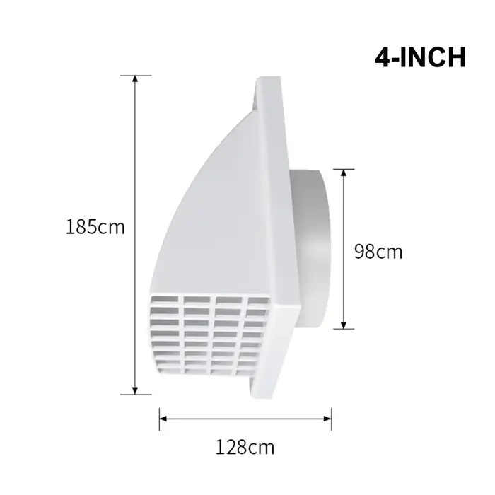 Grille de ventilation murale extérieure en ABS