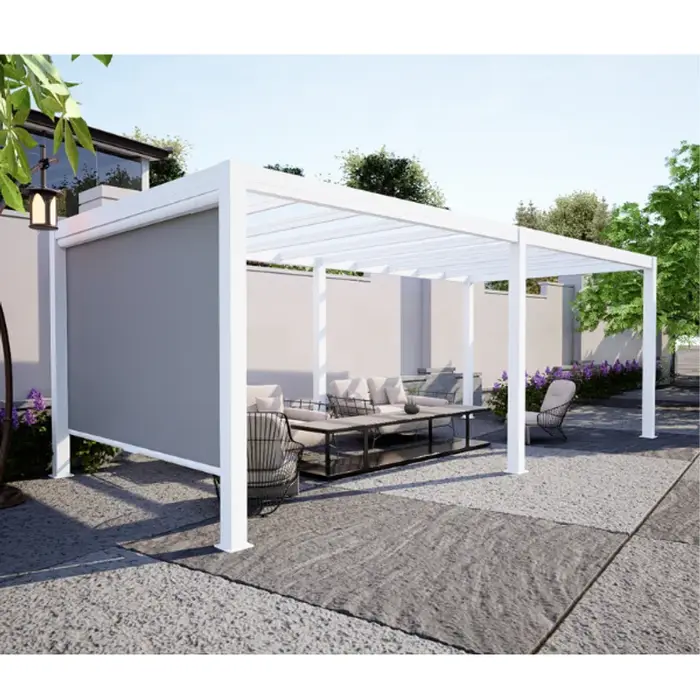 Auvent imperméable de toit extérieur personnalisé en polycarbonate, auvent de balcon de patio d'ordi