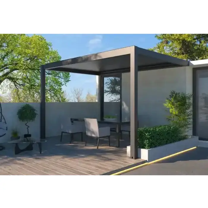 Pergola bioclimatique en aluminium 10x10 pieds