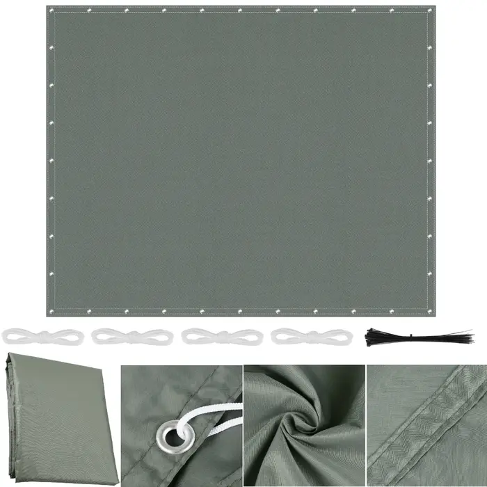 Toile d'ombrage avec œillets pour pergola, bâche en maille, écran solaire pour patio, jardin extérie