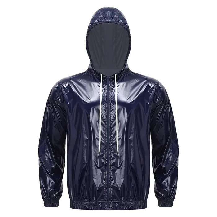 Veste imperméable à capuche pour hommes, manches longues, capuche à cordon de serrage, coupe-vent, i