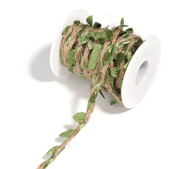 Feuilles de vigne artificielles en rouleau, 5 mètres/rouleau, tissage de corde de chanvre, Simulatio